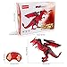 BeebeeRun Remote Control Dinosaur, Red Dinosaur Figures Realistic Looking with Roaring Spraying Light Up Eyes,RC Walking Dragon Toy for Kids Boys Girls Birthday Gifts