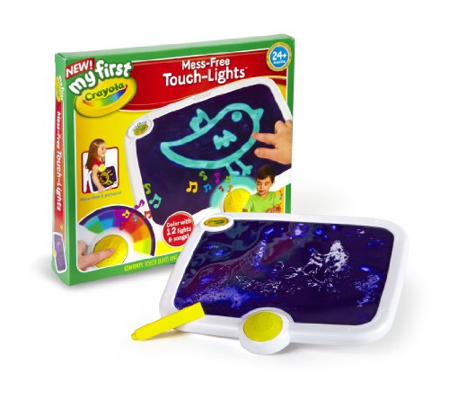 My First Crayola Mess-Free Touch Lights, Ages 2 to 4, Art Activity Station, Colorful Lights & Music, great for Home & On-the-Go