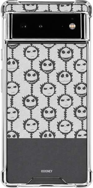 Skinit Clear Phone Case Compatible with Google Pixel 6 - Officially Licensed Disney The Nightmare Before Christmas Cheers to Fears Design