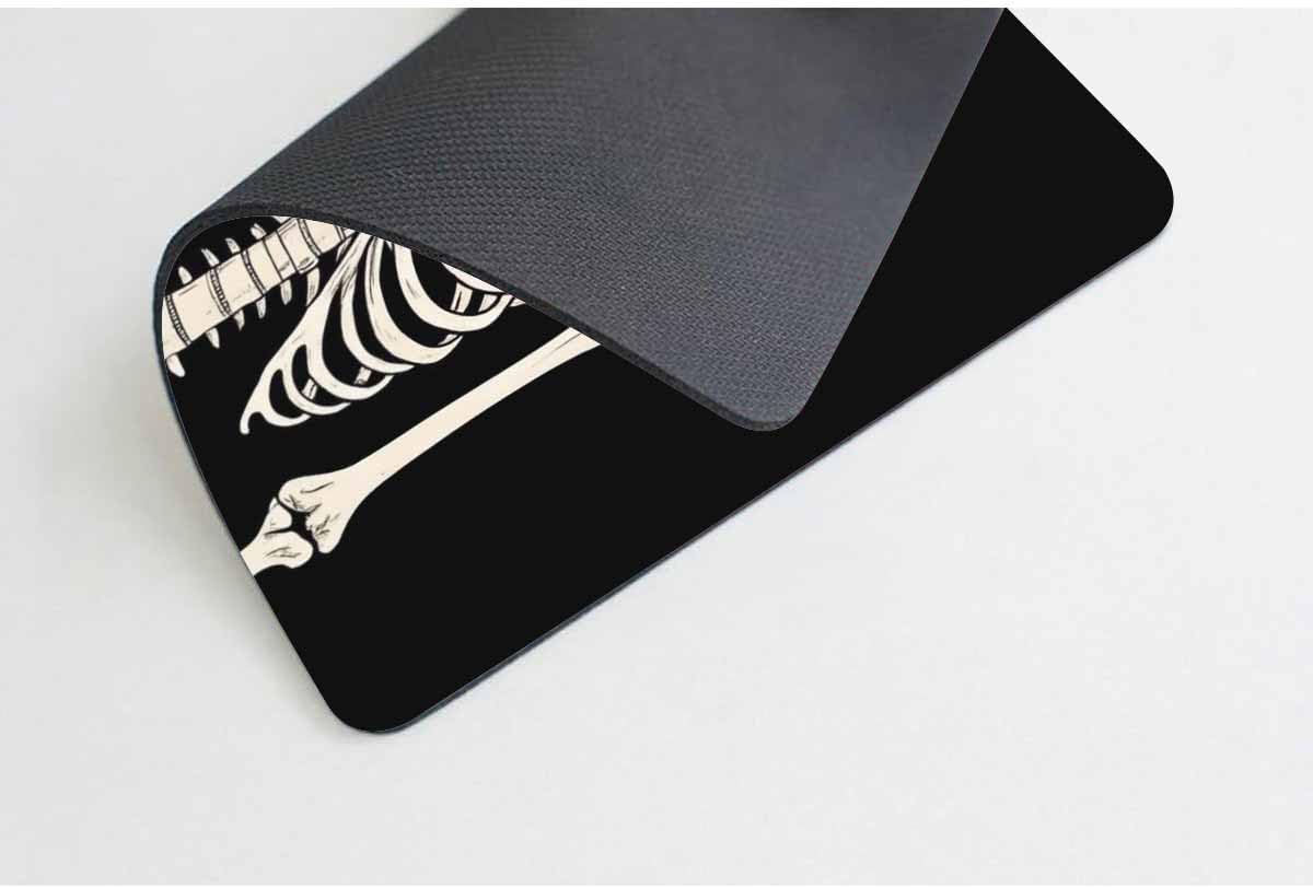 Skull Human Skeleton Mouse pad,Human Skeleton Posing Isolated Over Black Background Mouse pad 9.5 X 7.9 Inch (240mmX200mmX3mm) image 2