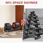Adjustable Dumbbells Set of 2 for Home Gym Fitness Free Weights Set - Image 3