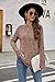 Womens Fall Fashion 2022 Sweaters Long Length Soild Color Flowy Lightwegiht Tops (Khaki,L)