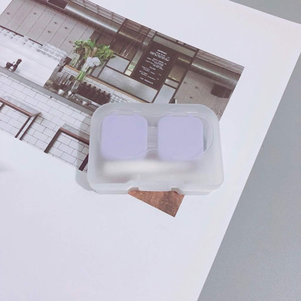 1Set Practical Invisible Glasses Box Holder Container Case Soak Storage Eyecare Kit Eye Care Party Tool(A)