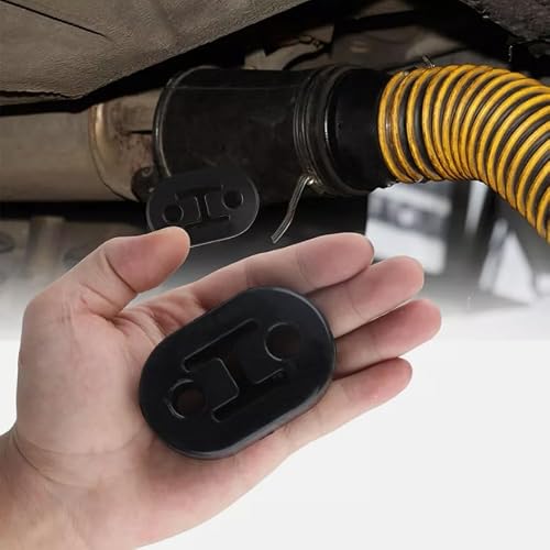 4 Stück Auspuffgummi, Auto Auspuff Aufhänger, Auspuffhalterung Auspuffrohrhalter Gummi, Auspuffhalter Gummi, 2 Löcher 12 mm Universal Auto Gummi Auspuff,Auspuff Für Die Autos Schalldämpfer