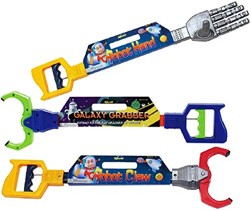 Toysmith Galaxy Grabber, Robot Hand & Robot Claw Gift Set Bundle - 3 Pack