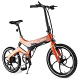  Faltbares Elektrofahrrad E-Bike für Erwachsene, 20\'\' Elektro-Pendlerfahrrad mit 7.5AH Abnehmbarem Lithium-Ionen-Akku, 36V 250W Motor und Intelligent Einstellbarer Geschwindigkeit
