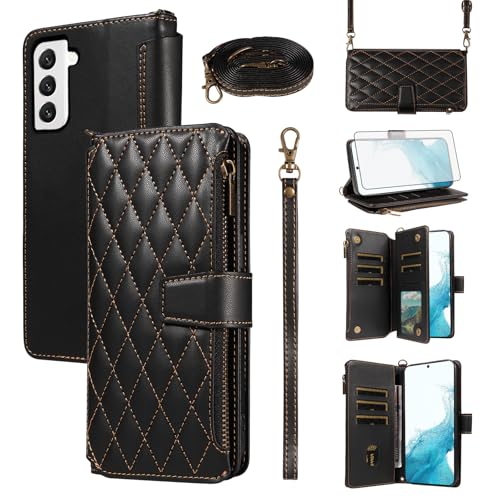 Coque Samsung S22 5G Antichoc Étui Zippé Anti-Rayures Écran