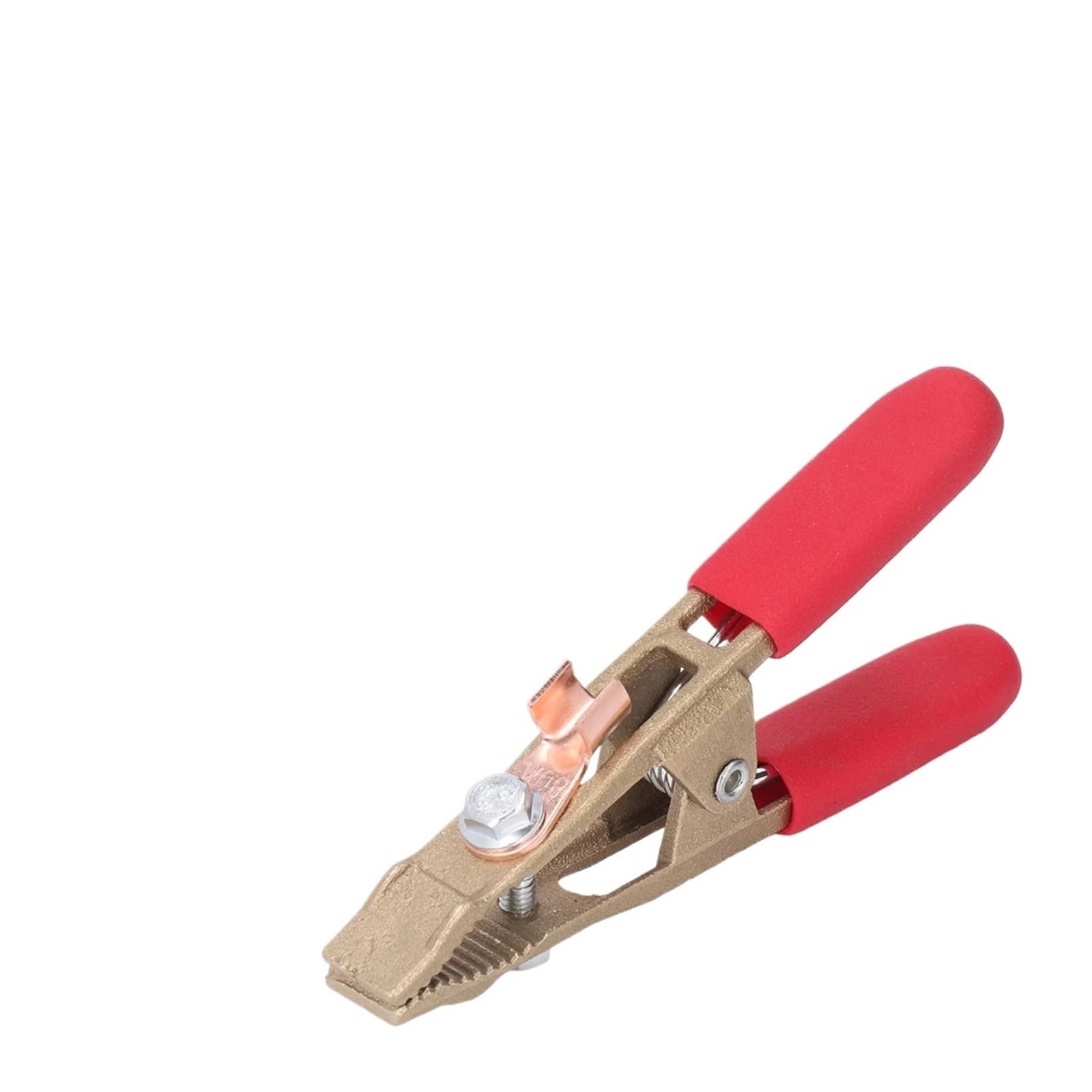 Welding Earth clamp Brass Earth Wire Clamp 260A for Argon Arc Welding Black Red(Red)