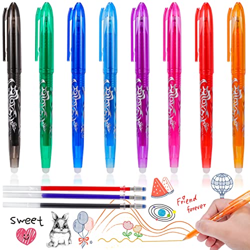 Zayvor Radierbarer Gelschreiber Nachfüllungen Set Kugelschreiber Radierbar Löschbare Tintenroller Gelstifte Nachfüllminen Radierbare Löschbarer Gelstift Farben Stift Für Kinder Studenten Schule Cover