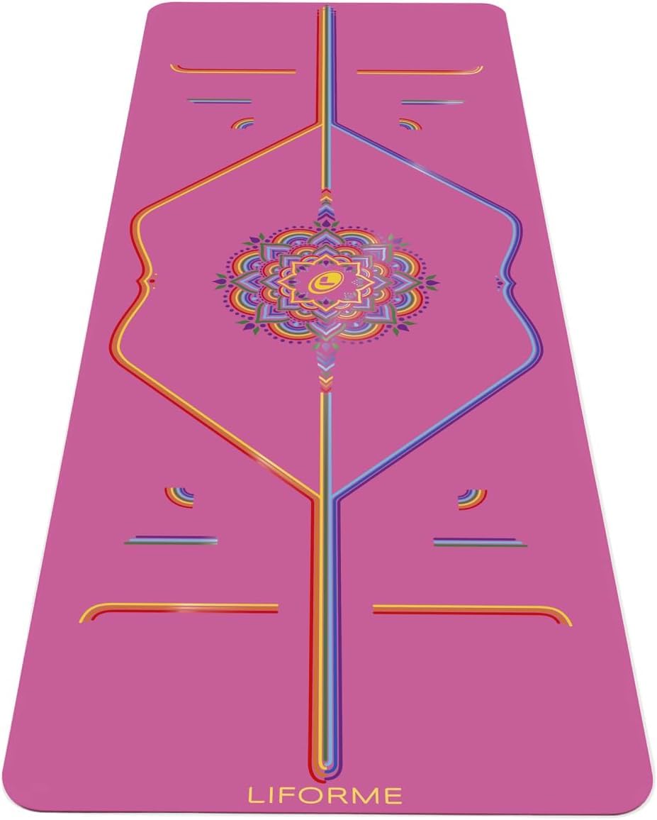 Liforme Esterilla Yoga De Viaje - Mejor Colchoneta De Yoga del Mundo con Sistema De Alineación Original y Patentado - Yoga Mat Ecológica y Respetuosa con El Medio Ambiente - Edición De Viaje