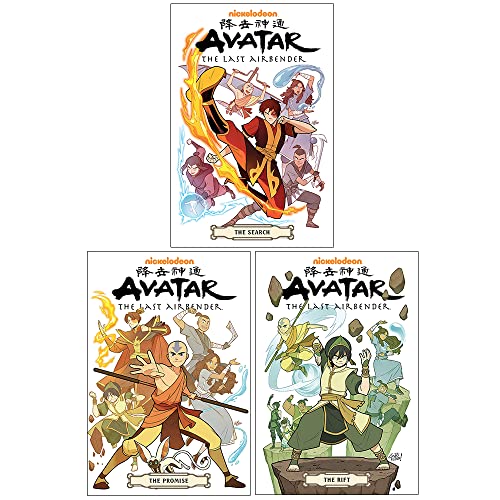 Image of Avatar The Last Airbender Series Collection 3 Books Set (The Search Omnibus, The Promise Omnibus, The Rift Omnibus)