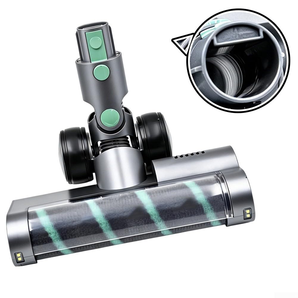 Cabezal de cepillo de suelo para aspiradora Vactidy TOWER VL70 VL80 VL100 VL150 con cepillos laterales de boca completa que se doblan a lo largo de paredes y bordes de muebles