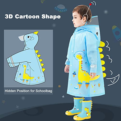 Kids Raincoat Boys Girls Rain Poncho Toddler Waterpoof Rain Jacket Children Cartoon Rainwear M Size2