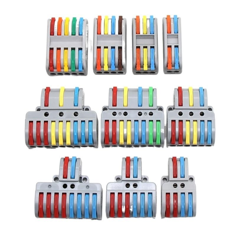 5–100 Stück Push-in-Kabelverbinder, 32 A, 250 V, Klemmenblock – Flammhemmender PC, kompakter Schnellanschluss for 0,08–4,0 mm² Kabel(LT-422,100pcs)