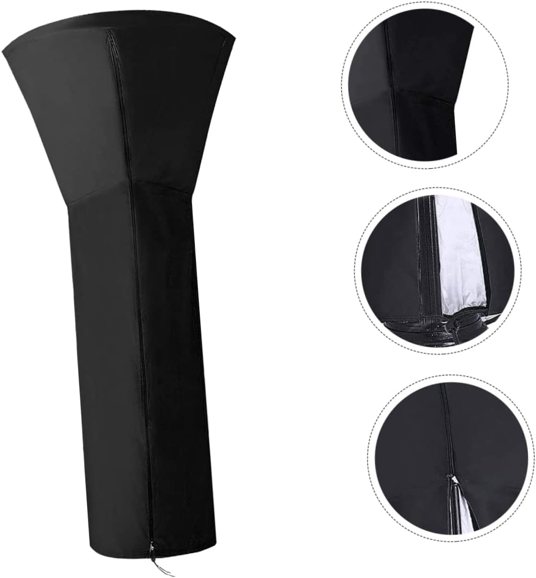 Patio Heater Cover Oxford Cloth Zipper for Stand-up Heaters Outdoor Easy to Clean and Install Resistant
