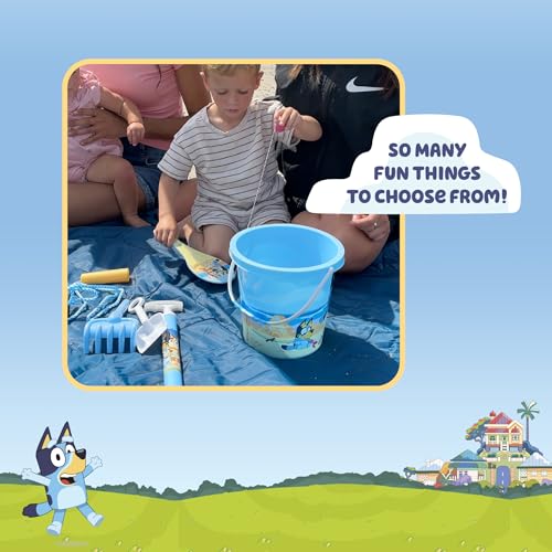 Little Kids Bluey Beach Toys Set | 9pc Sand Toys & Beach Bucket | Ages 3-10 - image 4