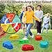 FIIOEOY 6 Pcs Dinosaur Stepping Stones for Kids, Light up Mist Spray & Roaring Non-Slip Balance Stepping Stones with 6 Rechargeable Batteries, Indoor & Outdoor Toys for Toddlers Ages 3-5