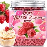 5.64 oz Freeze Dried Raspberry Pieces – Pure Dried Raspberries Made from Fresh Raspberries, No Sugar Added...