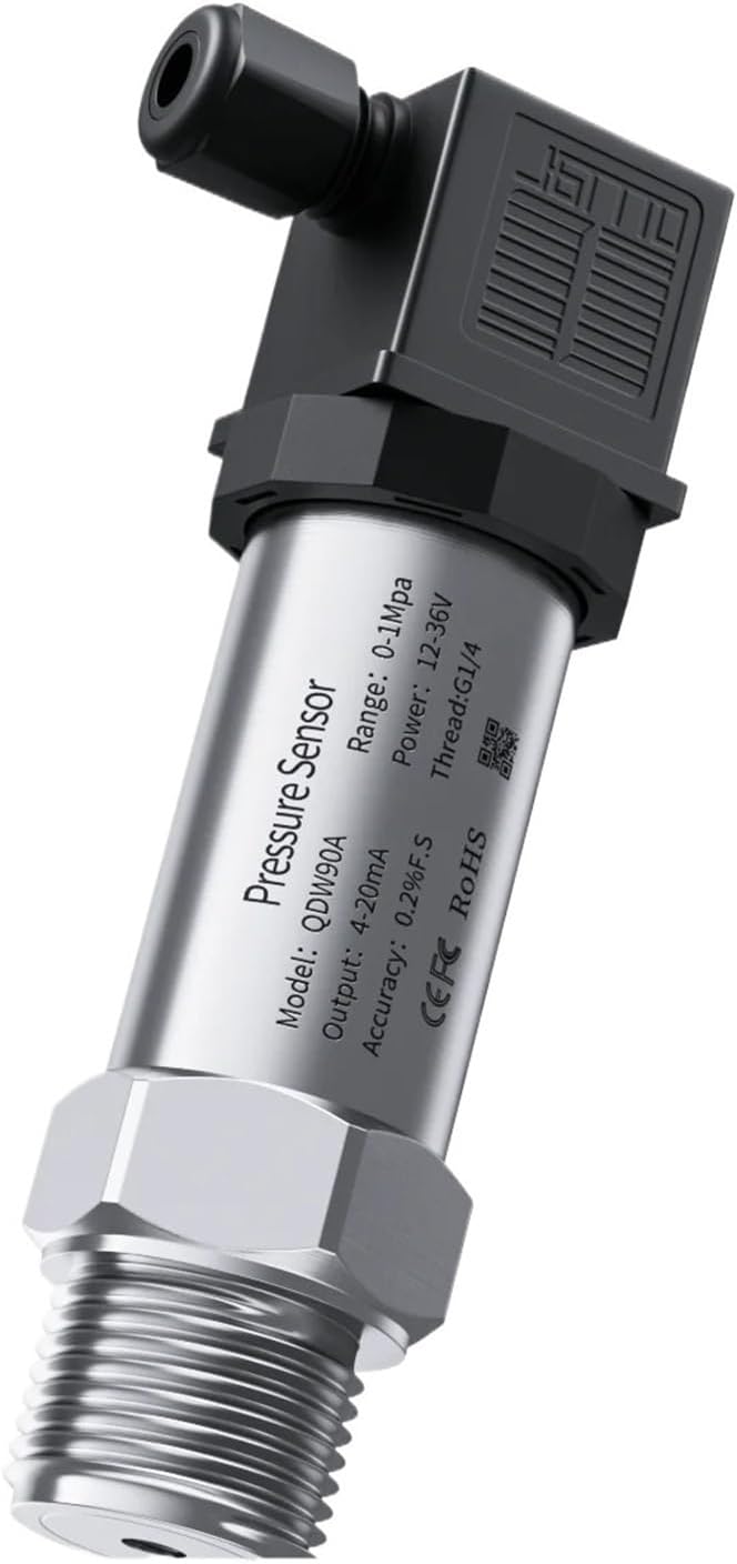 0-3.3V Pressure Sensor Transmitter for Water Oil Fuel Gas air Pressure transducer Hydraulic 0-20bar 30bar 40bar 80bar Sensor(G3-8 Thread,0-0.1bar)