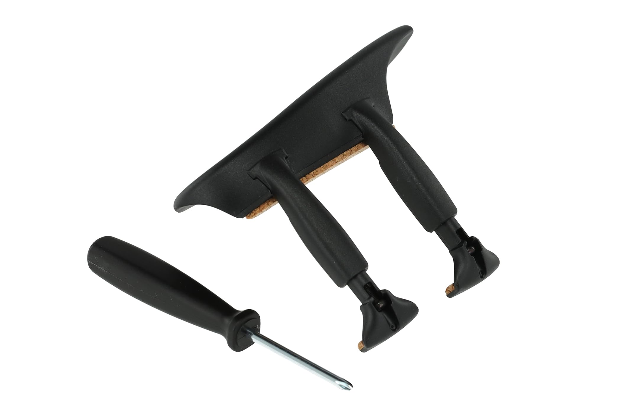 Barbada Wittner, barbada lateral viola, plástico de alta tecnología, anatómicamente diseñado, probado para alergias, con destornillador, negro, Made in Germany, 251131