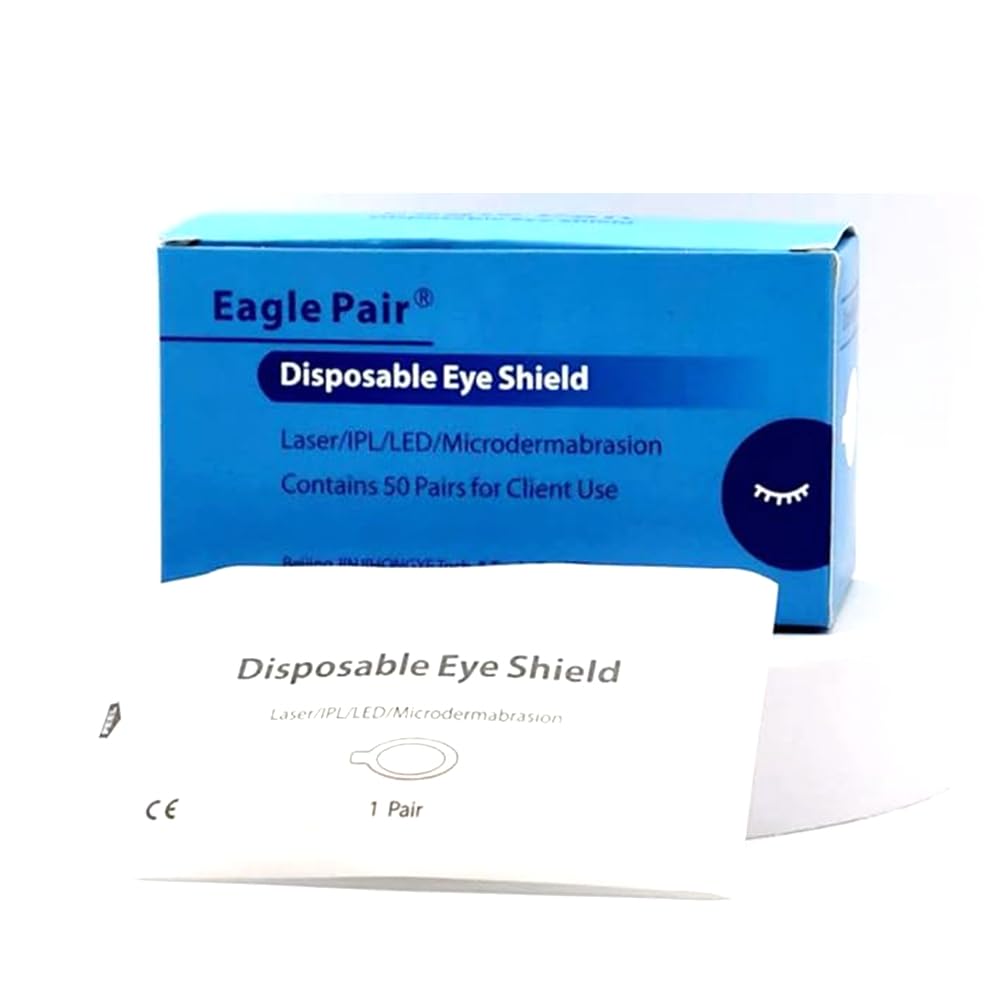 Paquete de 100 pares de protectores oculares desechables con diseño de águila OD7+ 190-11000 nm IPL/LED/láser para protección ocular