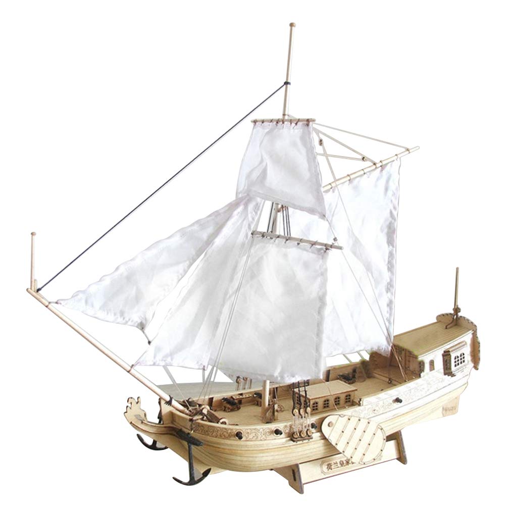 Calayu Kit de modelo de barco de madera, modelo de madera de bricolaje modelo de barco de vela rompecabezas de juguete modelo de decoración para el hogar