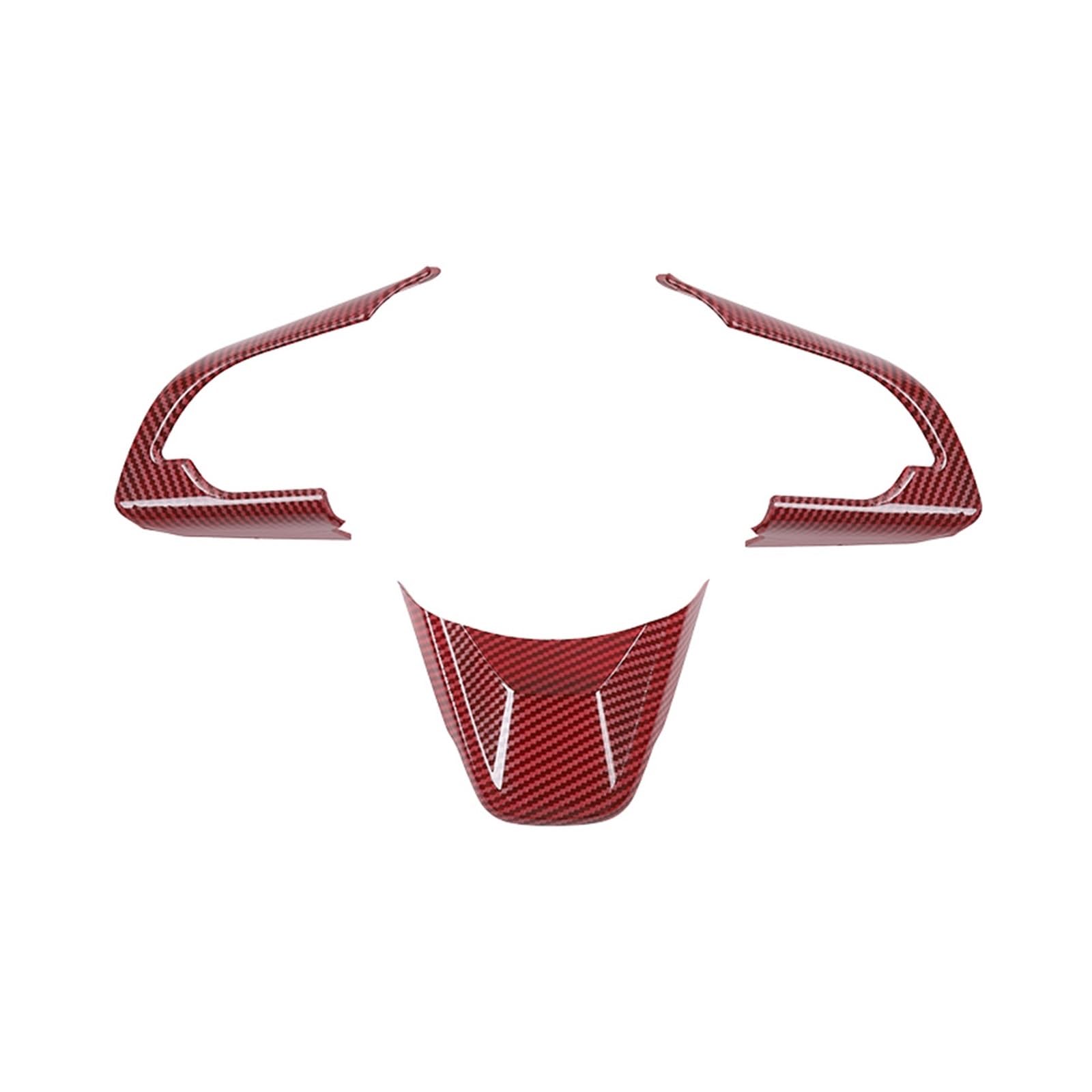 Trim Sticker Accessories Auto Steering Wheel Pannel Covers ABS Trim for Suzuki for Jimny 2019 Up Interior Stickers Car Accessories Car Interior Decoration(Carbon Fiber red)