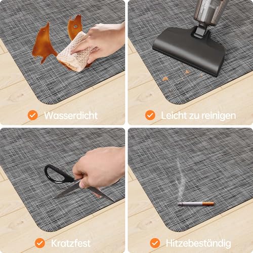 Tapis de chaise de bureau anti-rayures 75 x 120 cm pour parquets et tapis