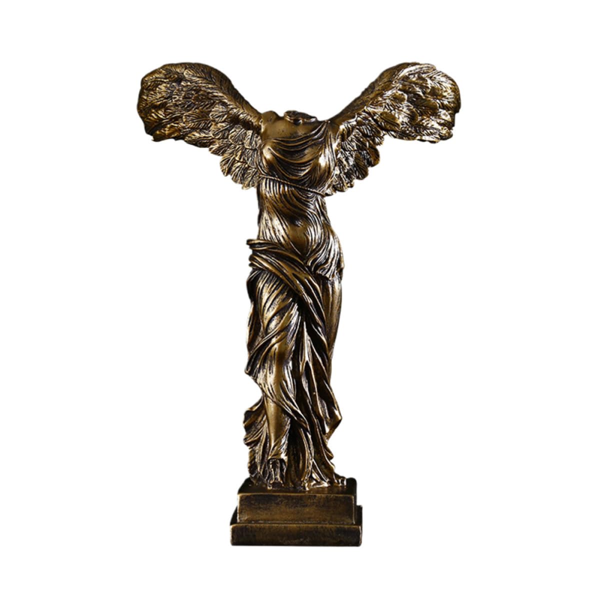 Figurine de déesse en résine dorée Healvian au fini délicat pour un intérieur d'exception
