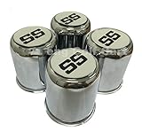 kuang New Golf Cart UTV ATV Wheel Rim 'SS' Chrome Center Caps (Set of 4)