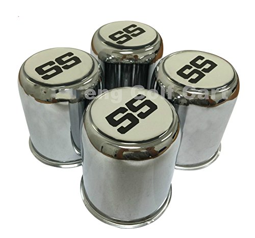 kuang New Golf Cart UTV ATV Wheel Rim 'SS' Chrome Center Caps (Set of 4)