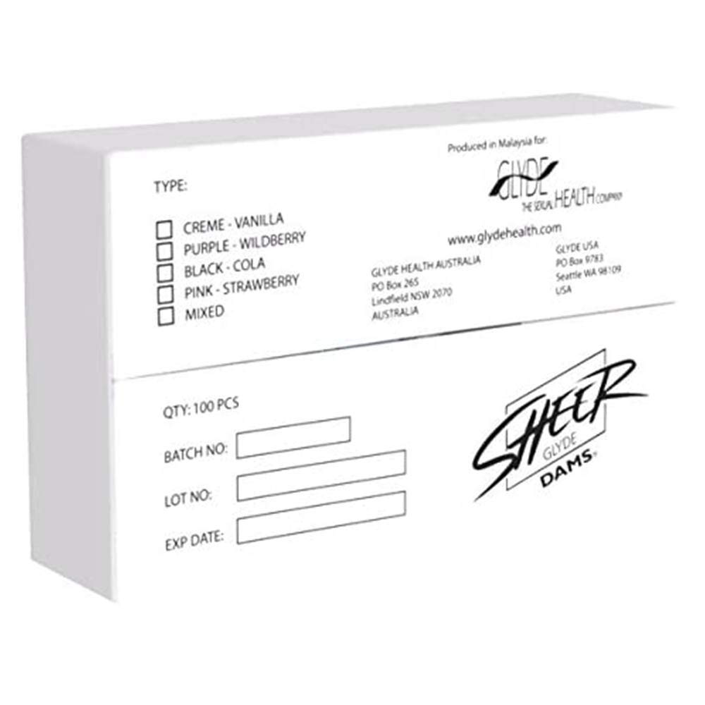 100 Sheer Dental Dams Black/Cola