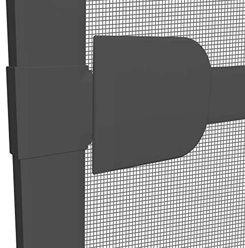 Mosquito Stop Insektenschutz-Tür, Insektenschutz Rahmentür, Fliegengittertür, Spannrahmen-Tür, individuell kürzbar, anthrazit, 100 x 210 cm, 23665