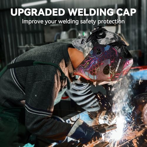 ARCCAPTAIN Reversible Welding Cap, Elastic Retractable Band, Camo, 7 1/4 - image 2