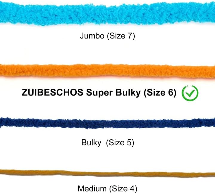 Miniatura 2 de Hilo acrílico de chenilla gruesa, 2 x 6.5 onzas, #6, súper voluminoso para mantas, ganchillo y manualidades de punto (blanco, 120 yardas x 2