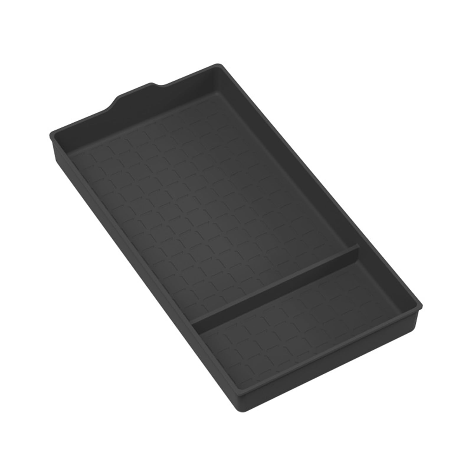 WGDYRP Center Console Armrest Storage Tray for Vehicle Armrest Area, Silicone Insert With 2 Divided Compartments and