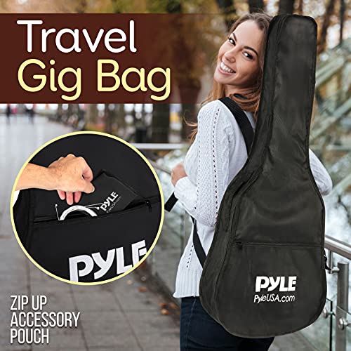Pyle Cutaway Acoustic Electric Guitar Kit, 3/4 Scale Spruce Wood Steel String Instrument W/ Gig Bag, 36" #TOP3