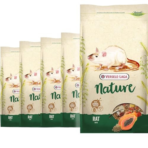VERSELE-LAGA - Nature Rat - Mélange Varié et Riche en Céréales pour Rats - 5x700g