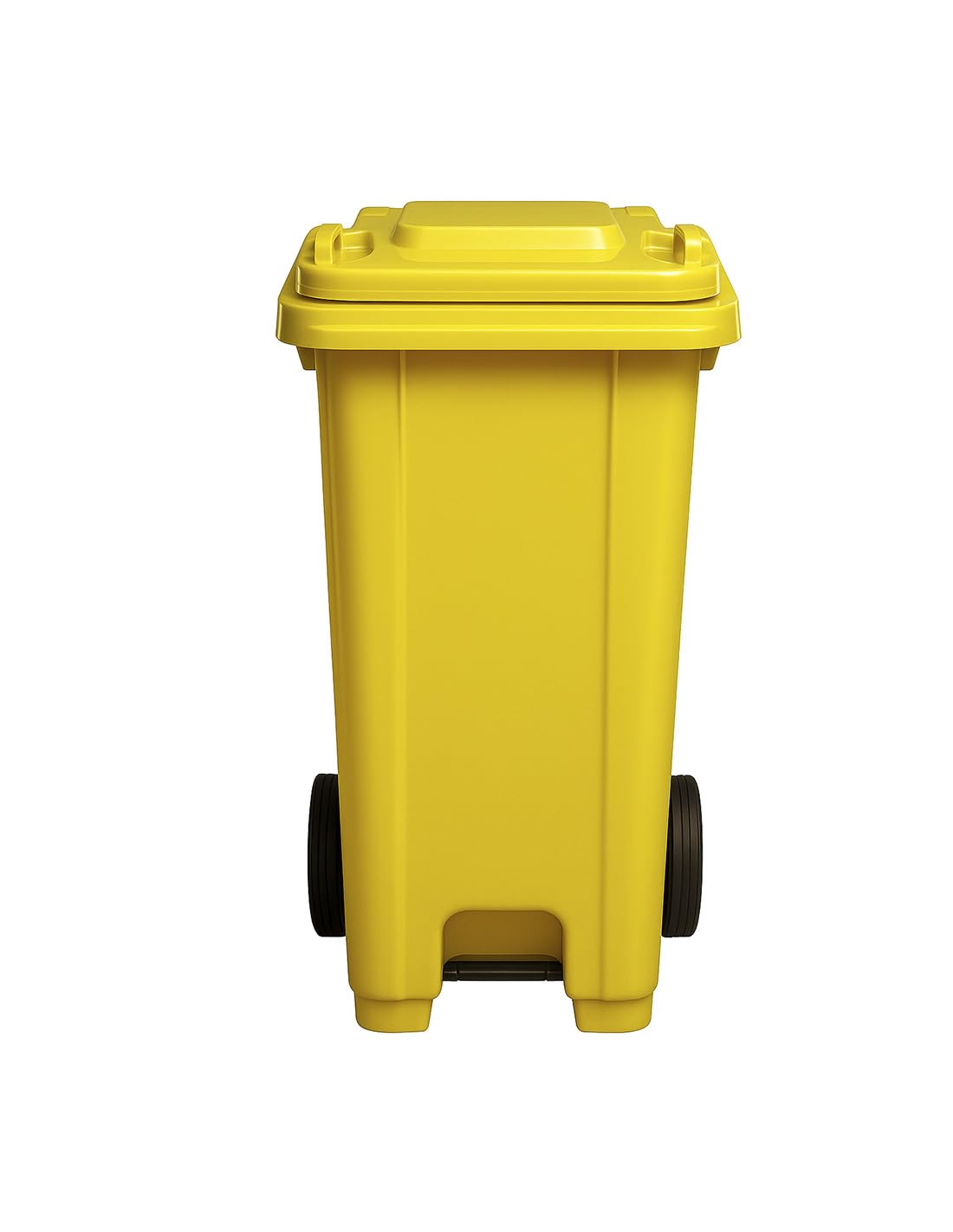 JARDIN202 - Contenedor de basura 120L - Con pedal - Amarillo