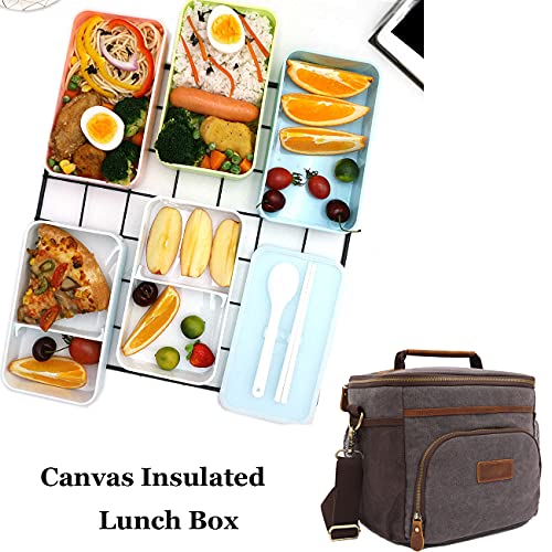 Rc Rockcow Personalized Insulated Lunch Bag Removable Padded Divider Engraved Leather Canvas Beach Cooler Bag Custom Gift Monogrammed For Men And Women 24-Can (15L) #TOP5