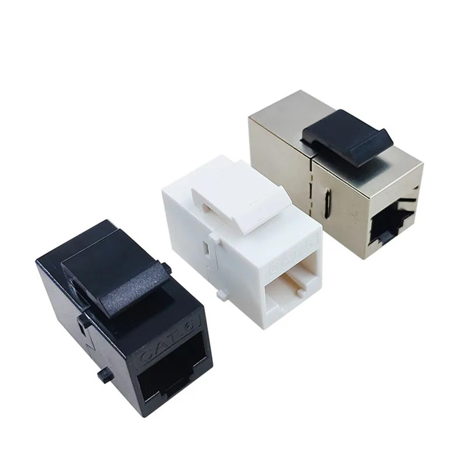 Adaptateur de câble Ethernet CAT6 RJ45 blanc pour prolongateur réseau LAN