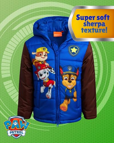Nickelodeon Boys' Puffer Jacket - Full Zip Up Paw Patrol Hoodie Puffer Jackets - Graphic Jackets for Boys (Sizes: 2T-7)3