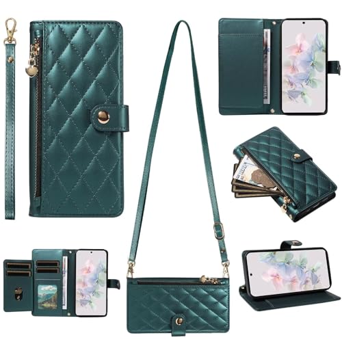 Miagon Cordino Cerniera Cover per VIVO PU Pelle Portafoglio Custodia con Porta Carte di Credito Cellulare Regolabile Collana