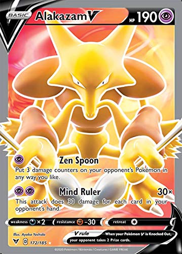 Alakazam V - 172/185 - Full Art Ultra Rare : Amazon.ca: Toys & Games