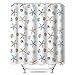 Produktbild LLAIT 180 x 180 cm Duschvorhang Modern Seaside Stil Transparent PWasserdicht Schimmel Badezimmer Vorhang mit 12 Haken Metall Ösen Mehrfarbig 180 x 180 cm