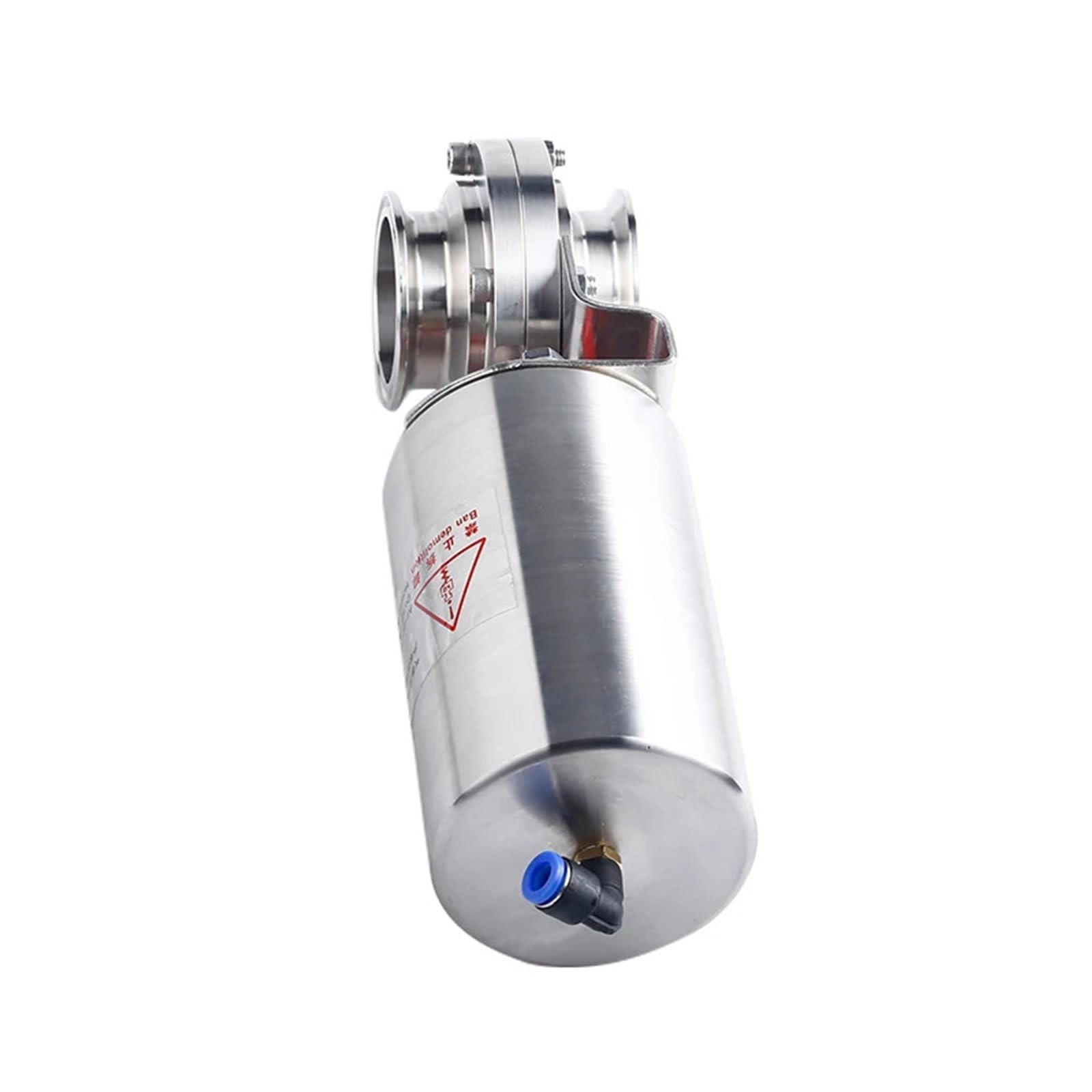 Válvula de Mariposa de Triple Abrazadera de 1,5” y 2” y 2,5” con actuador neumático.(32mm x Ferrule 50.5)