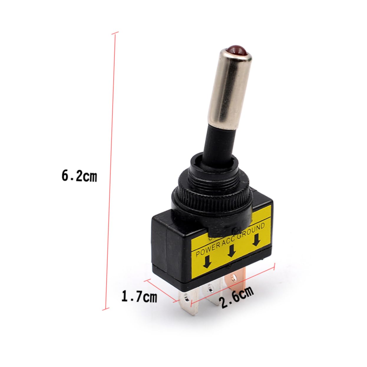 Ciieeo 10pcs LED Toggle Switch Boat Marine 3 Pin LED Switch 12v Slide 12v 20a 12v Toggle Blue