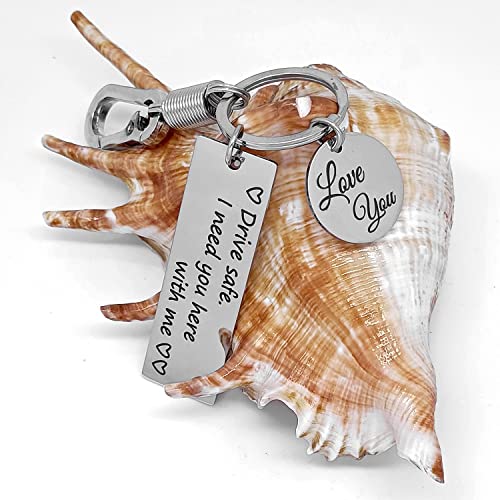 Image of Customize Personalized Laser engraved Drive Safe Keychain Gifts for Husband Dad Boyfriend Valentines Day Father's day Birthday