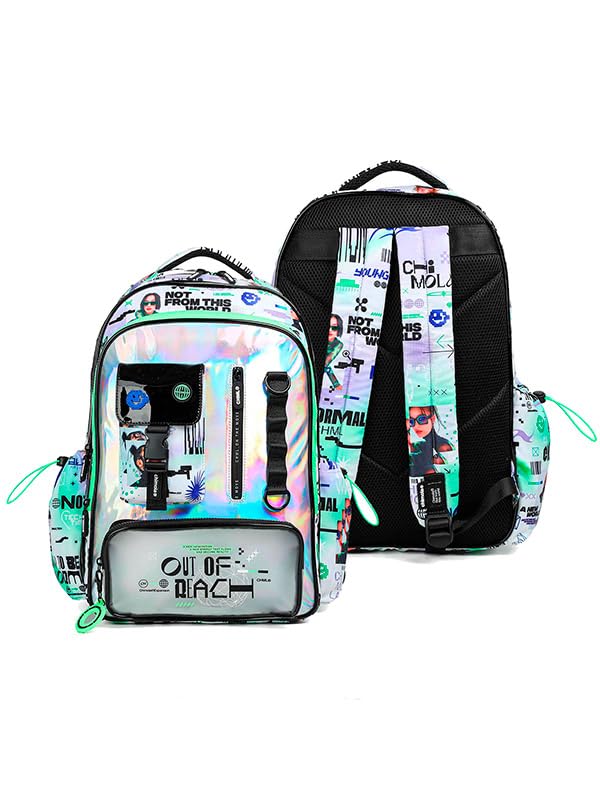 CHIMOLA Unisex Çocuk Sırt Çantası, Yeşil, M