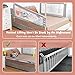 BABY JOY Bed Rail for Toddlers, 77’’ Extra Long, Height Adjustable & Foldable Baby Bed Rail Guard w/Breathable Mesh & Double Safety Child Lock for Kids Twin Double Full Size Queen King Mattress, Gray